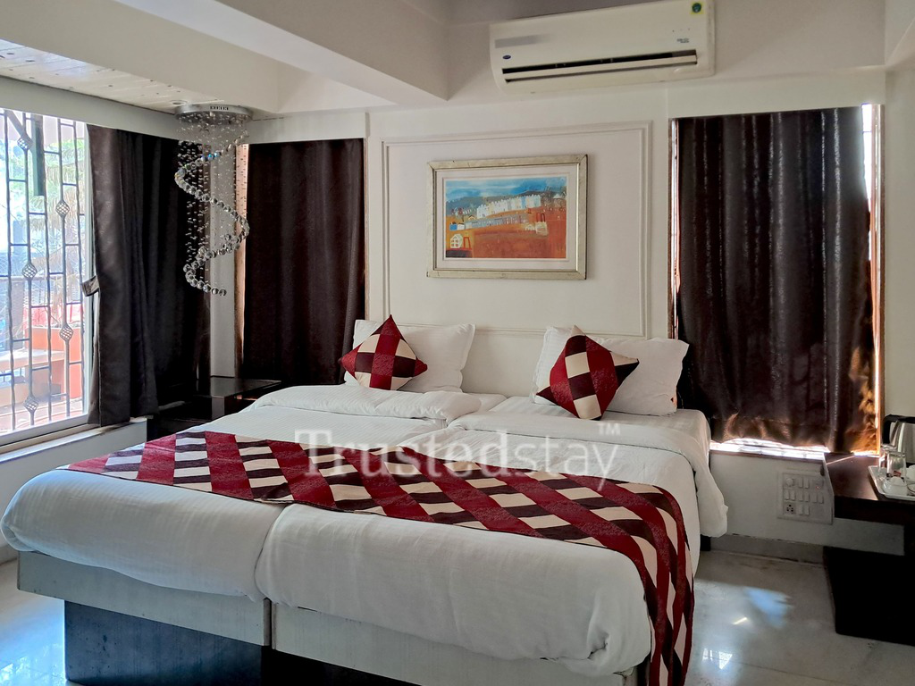 Bedroom of Mamta TrustedStay Service Apartment in Prabhadevi, Mumbai