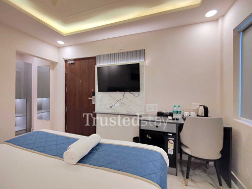 Bedroom of Plot No 4 TrustedStay Service Apartment in Whitefield, Bangalore