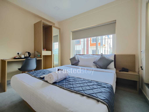Bedroom 1 of Plot no 131 TrustedStay Service Apartment in New Town,Kolkata